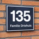 Modern naambord model Bloomingdale