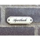 Deurbordje Apotheek Klassiek schuinschrift