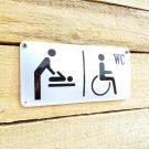 Emaille bord Baby Verschoonruimte & Invalidetoilet