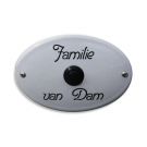 Naambord met deurbel
