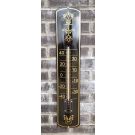Thermometer emaille Decoratie goud/zwart