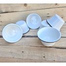 Set van 6 emaille bakjes (schaaltjes)