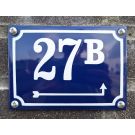 Nummerbord met pijl 14x10cm