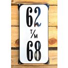 Emaille portiekwoning nummerbord