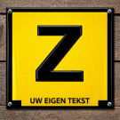 Emaille zinkerbord met eigen tekst