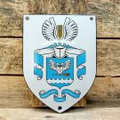 Familiewapen op emaille wapenschild