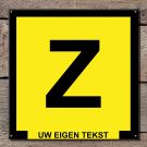 Emaille zinkerbord met eigen tekst