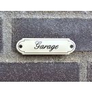 Deurbordje Garage Klassiek schuinschrift