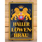 Haller Löwen Brau emaille bord