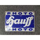 Hauff photo emaille bord