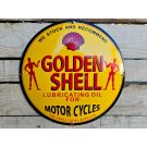 Golden Shell lubrication oil - emaille bord