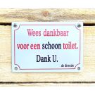 Horeca bordje Wees dankbaar voor..