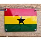 Emaille bordje Ghanese vlag