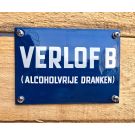 Emaille bordje Verlof B