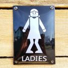 Ladies toilet emaille bord