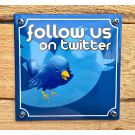 Follow us on Twitter emaille