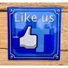 Like us on facebook emaille