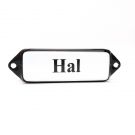 Naamplaatje Hal 