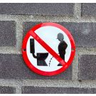 Naast de pot plassen verbodsbord