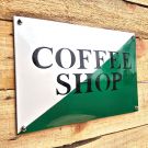 Coffeeshop vergunning emaille bord
