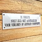 Horeca bord De direktie stelt zich niet