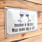 Horeca bord Investeer in Alcohol