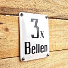 Emaille bord 3xBellen