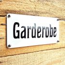 Garderobe emaille bord