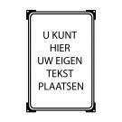Tekstbord met 4 oren Met rand en kader