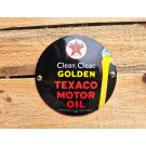 Golden Texaco motor oil reclamebord