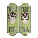 Emaille deurpostjes Tigra set