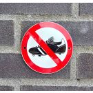 Voetbalschoenen verbodsbord