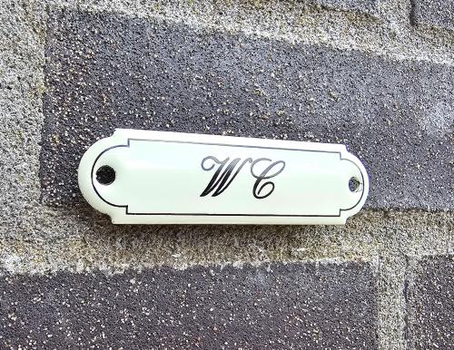 Klassiek 8x2,2 cm schuinschrift