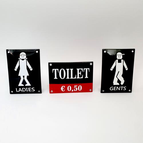 Emaille toilet bordjes