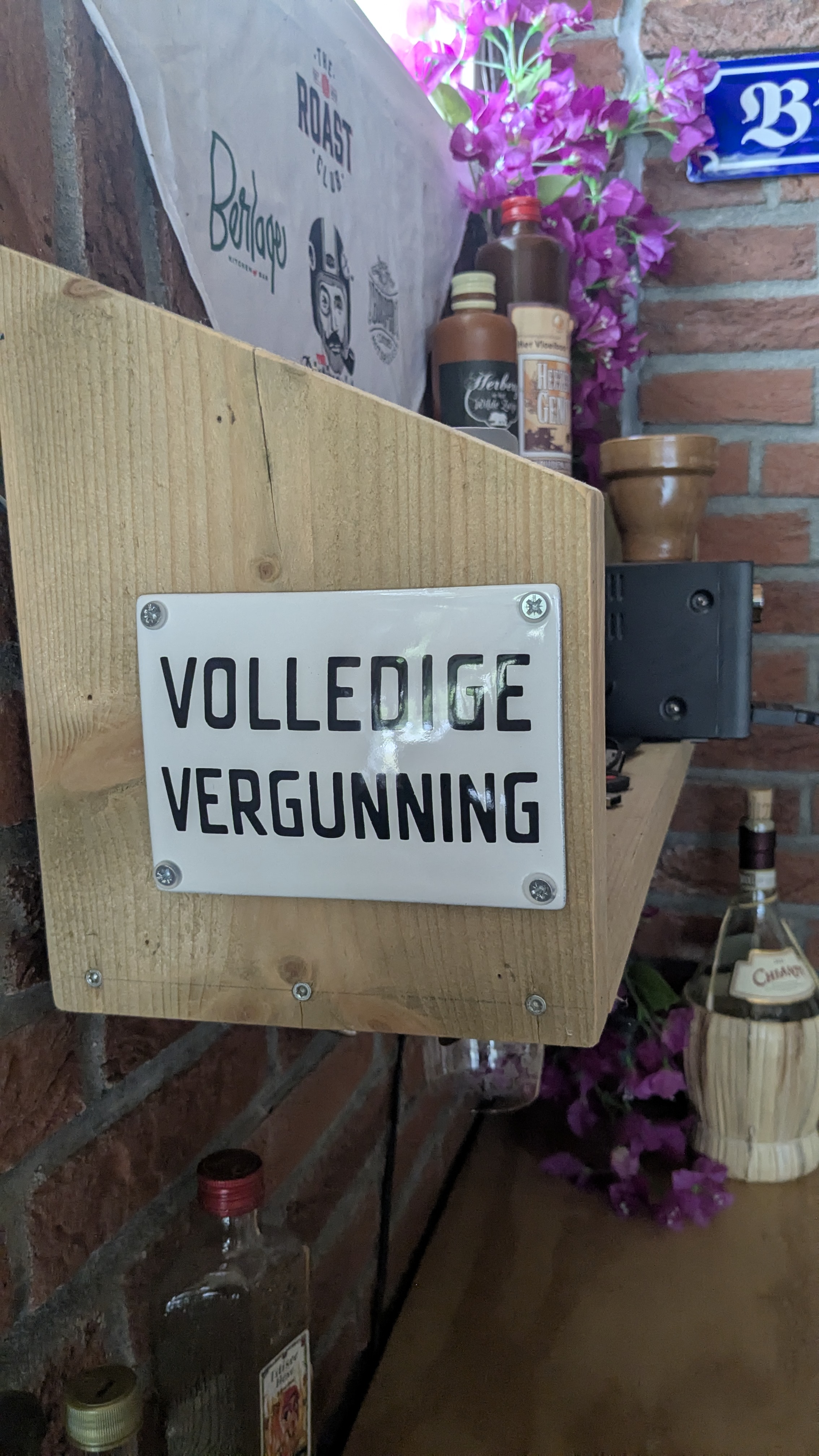 Emaille bordje Volledige vergunning