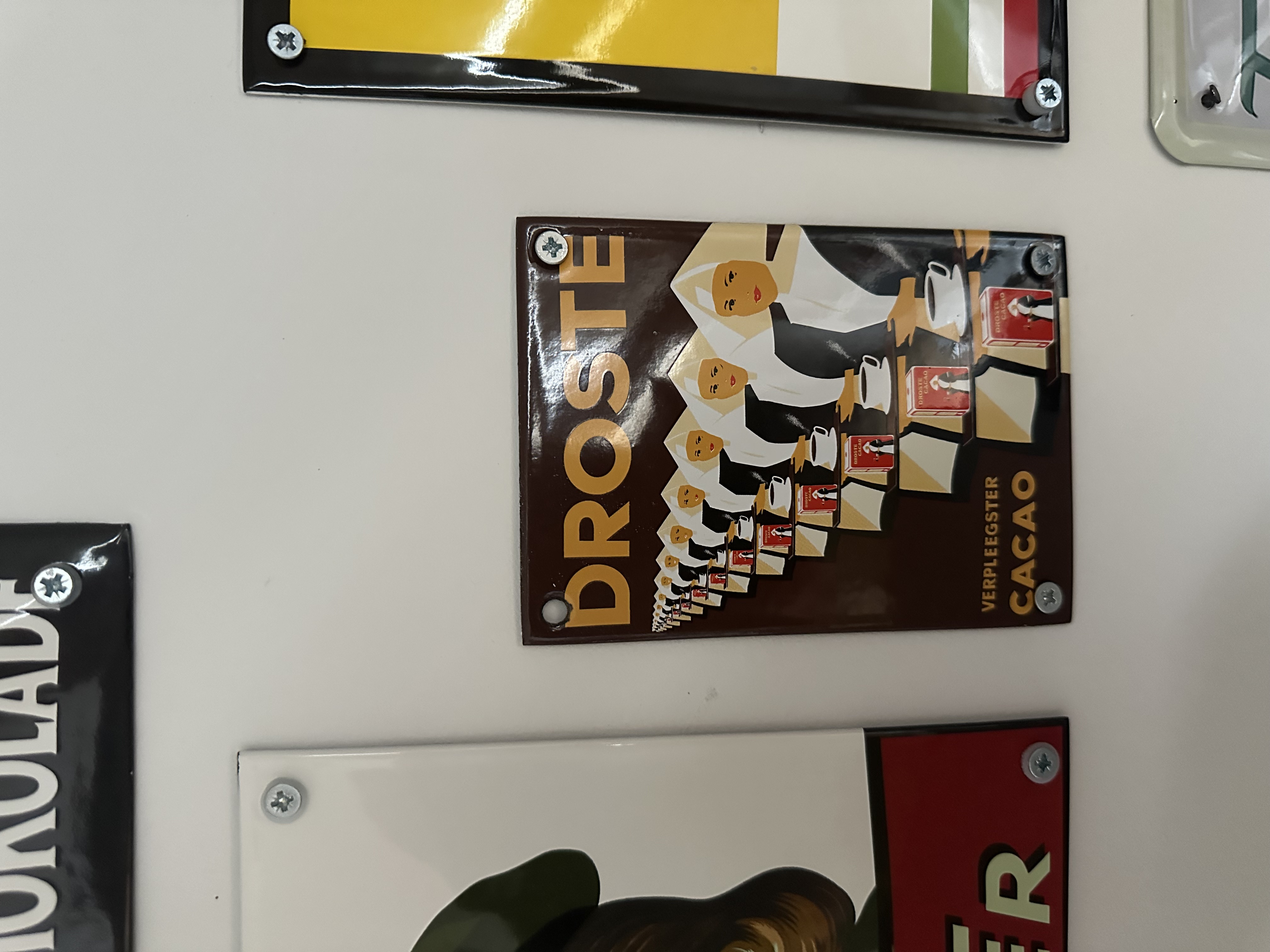 Droste verpleegster cacao nostalgische emaille