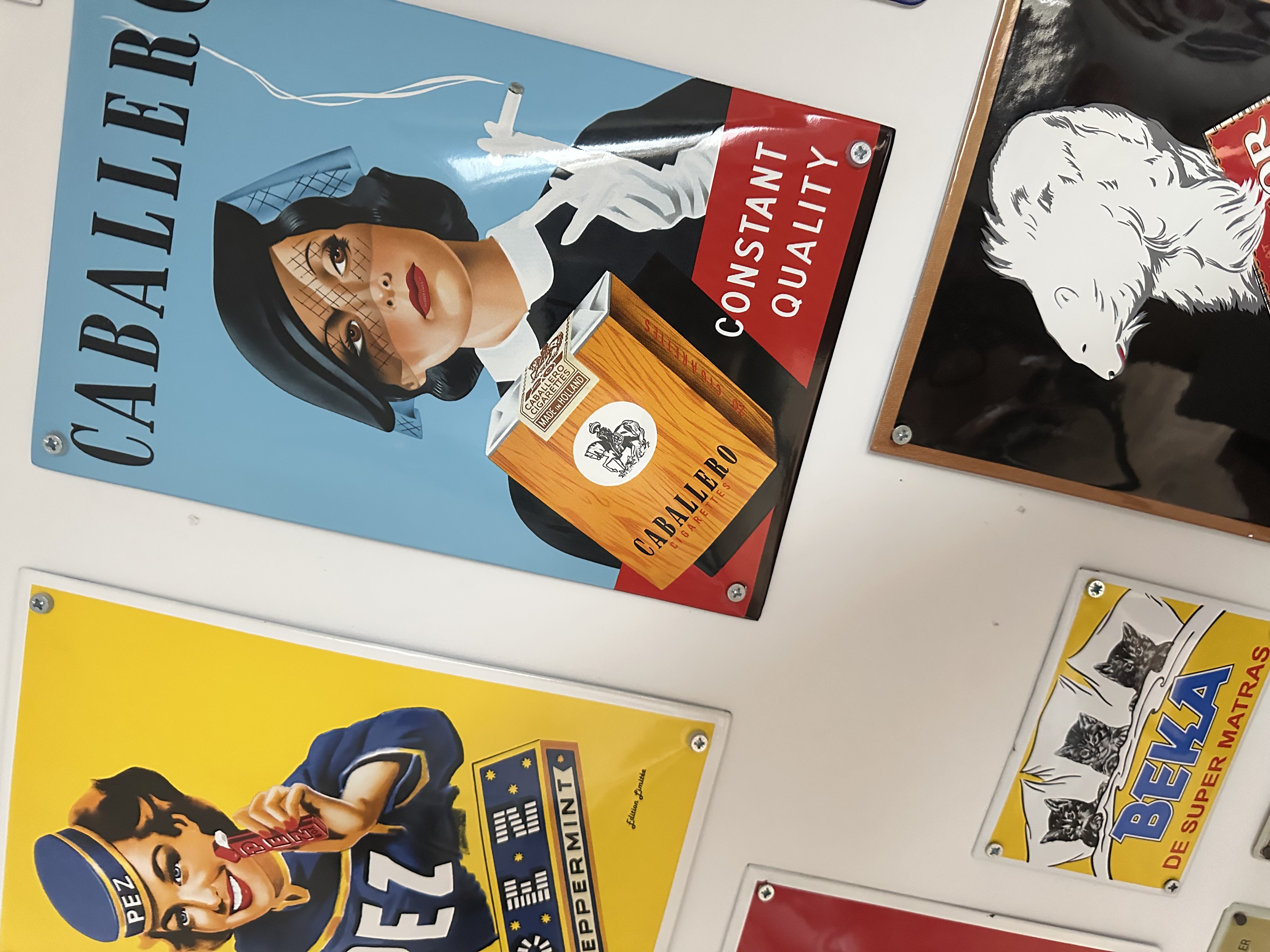 Emaille reclamebord Caballero cigarettes