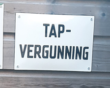 Horeca bord Tapvergunning