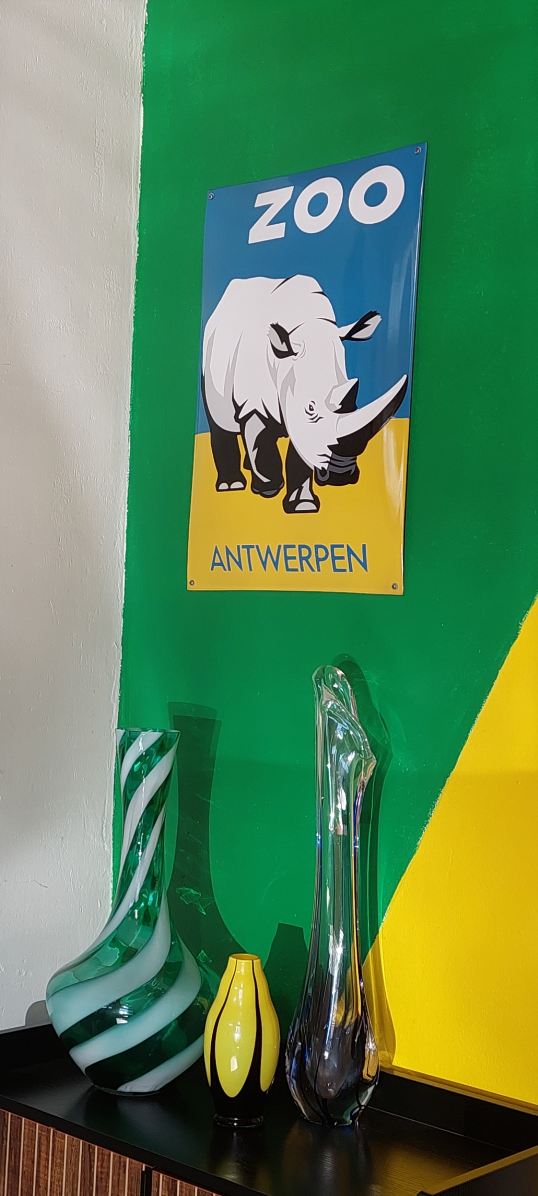 Reclamebord Antwerpen Zoo Neushoorn